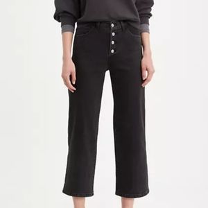 Mile High button fly Levi's cropped wide leg  12